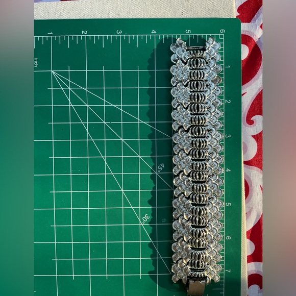 Vintage Brilliant CORO Pegasus Silver tone Wide Filigree Signed Bracelet-GUC! - Picture 6 of 12